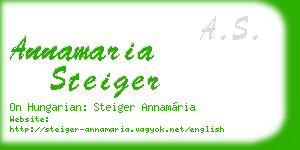 annamaria steiger business card